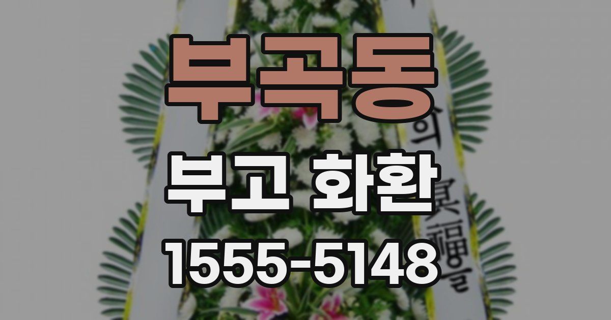 부곡동 부고 화환