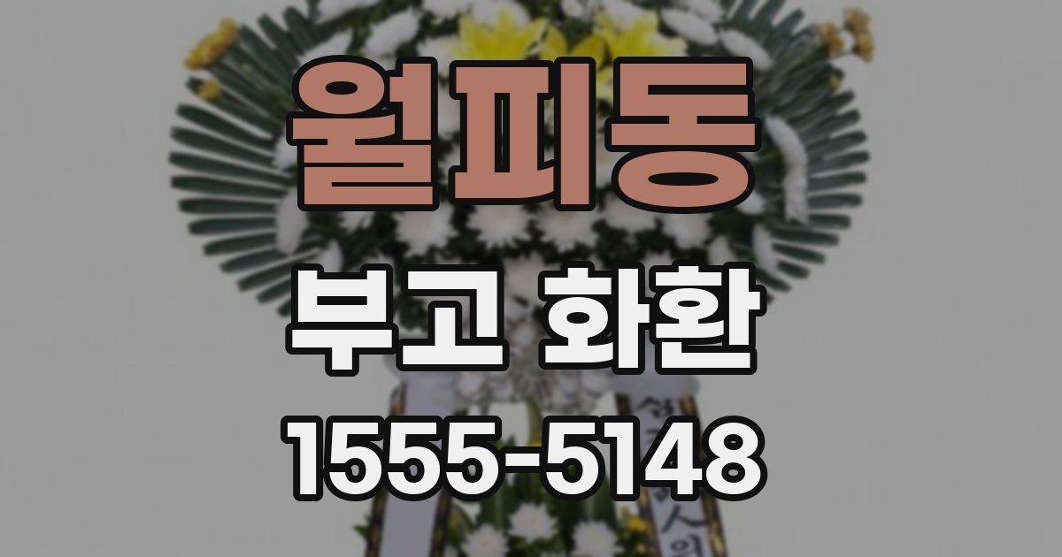 월피동 부고 화환