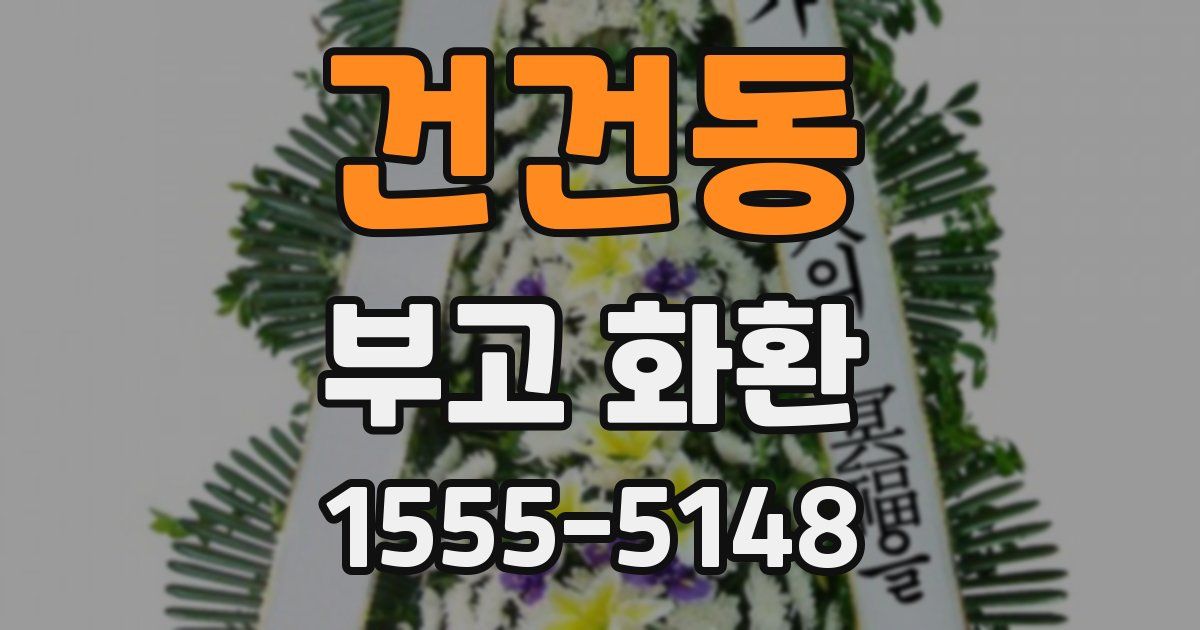 건건동 부고 화환