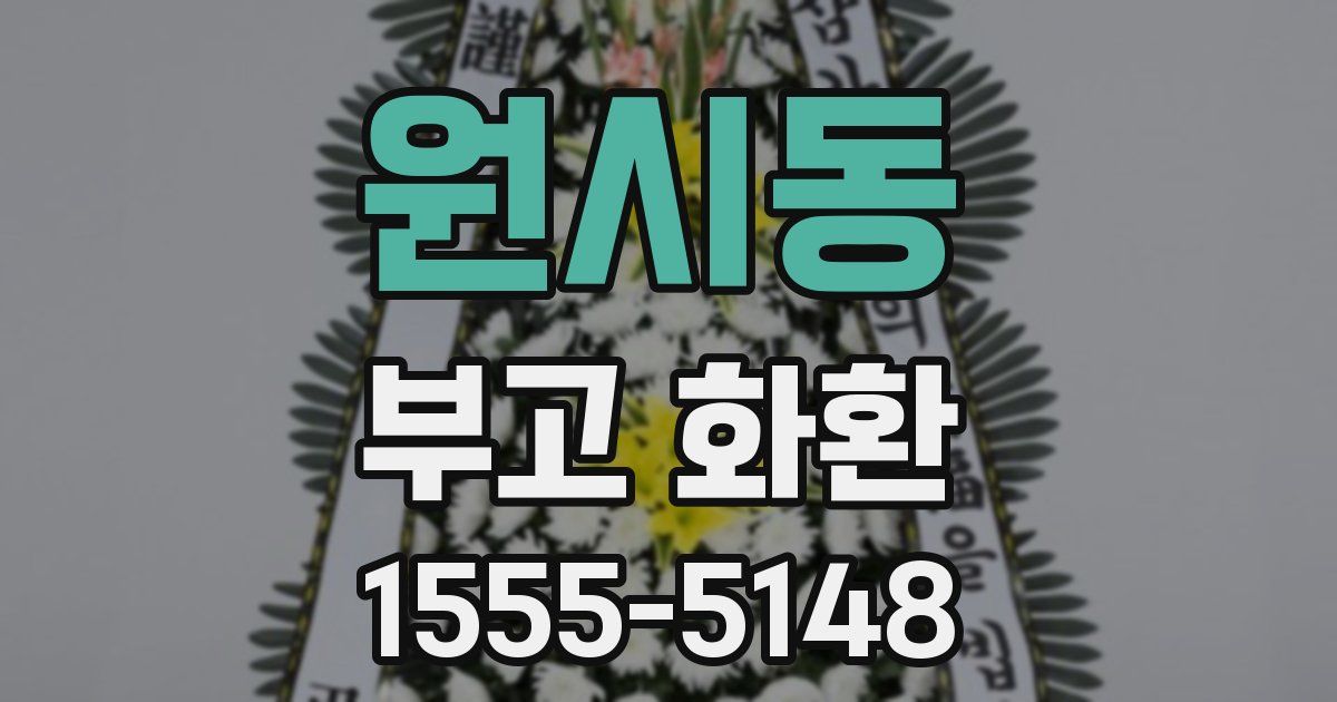 원시동 부고 화환