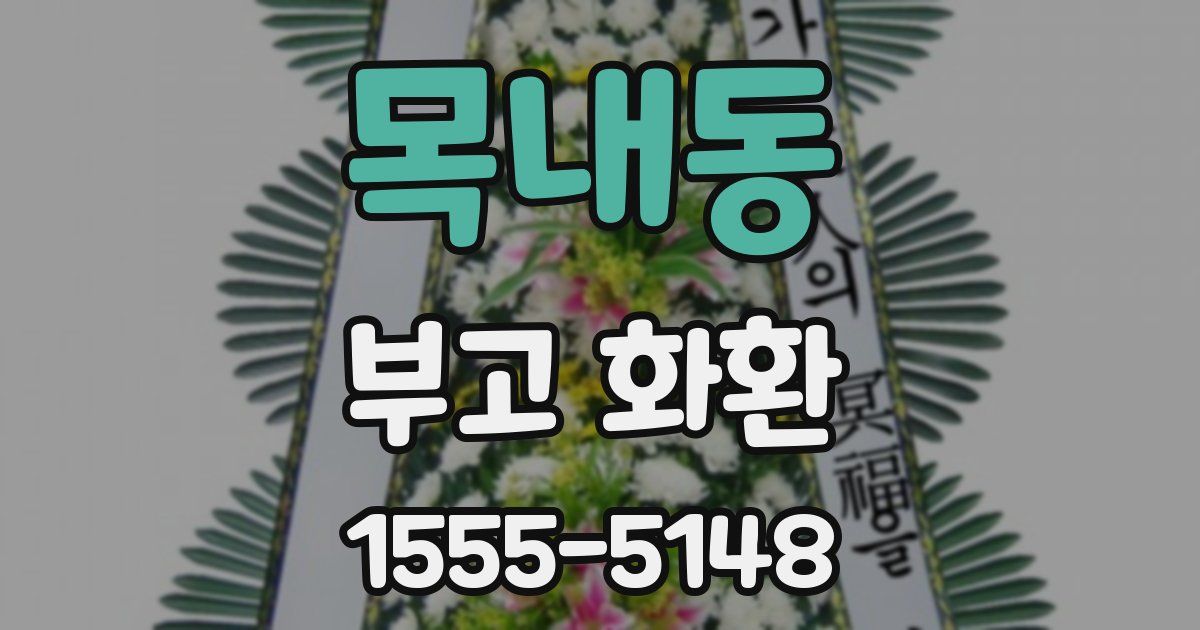 목내동 부고 화환