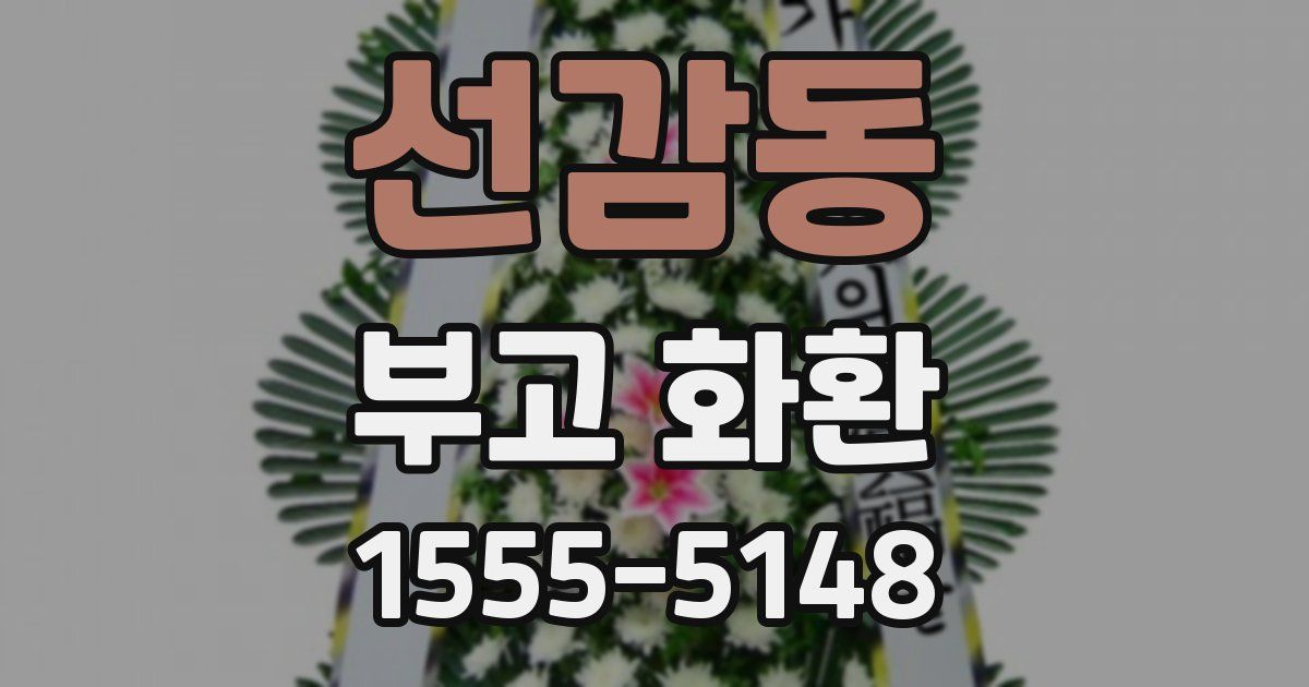 선감동 부고 화환