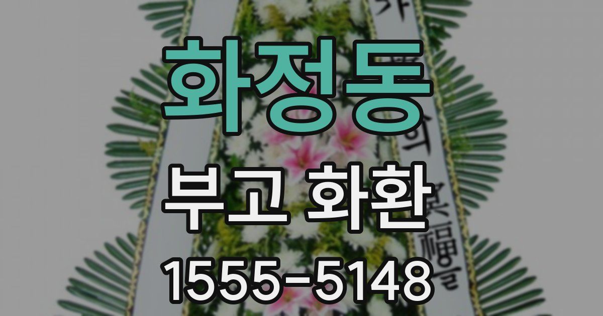 화정동 부고 화환