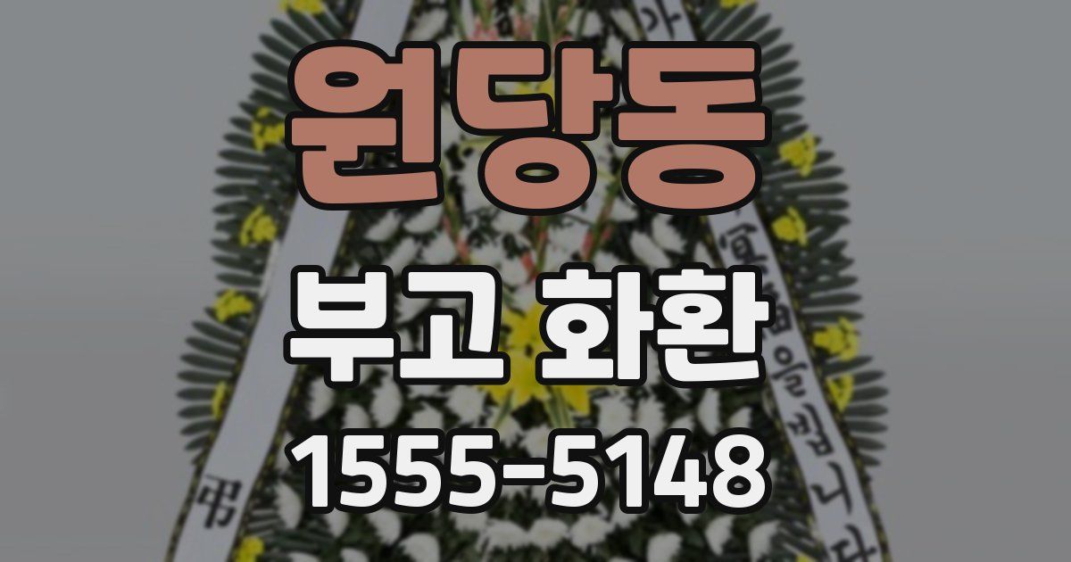 원당동 부고 화환