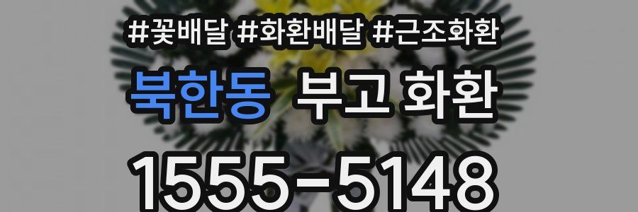 북한동 부고 화환