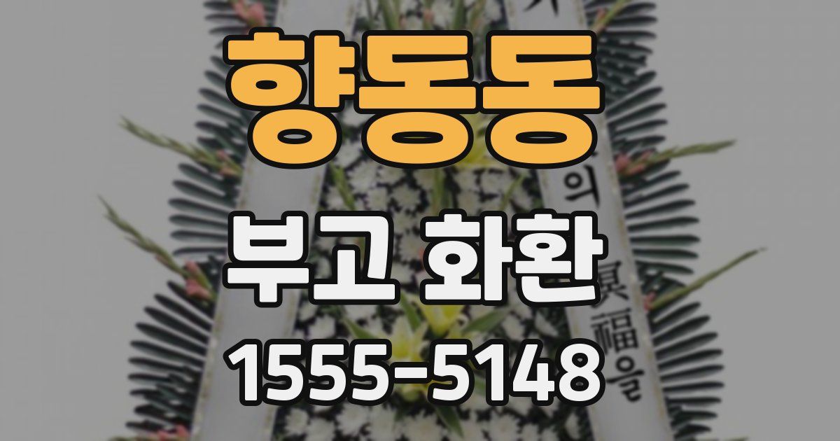향동동 부고 화환