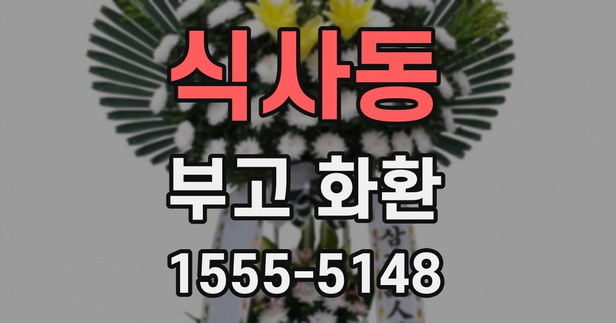 식사동 부고 화환