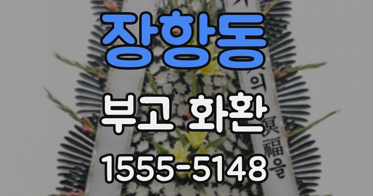 장항동 부고 화환
