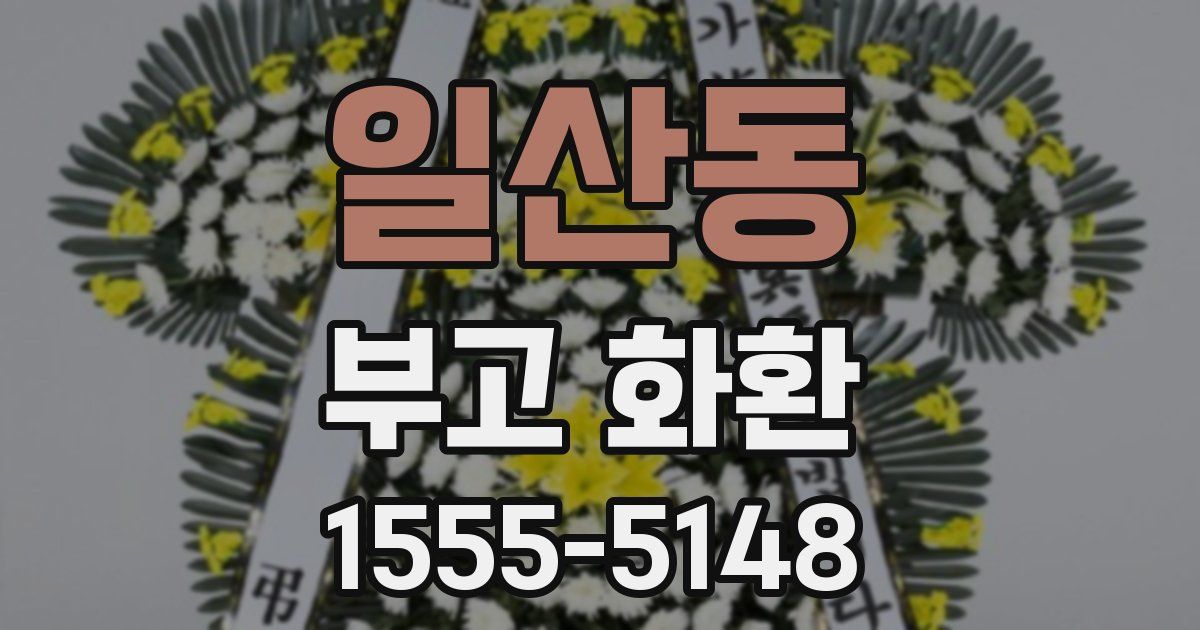 일산동 부고 화환