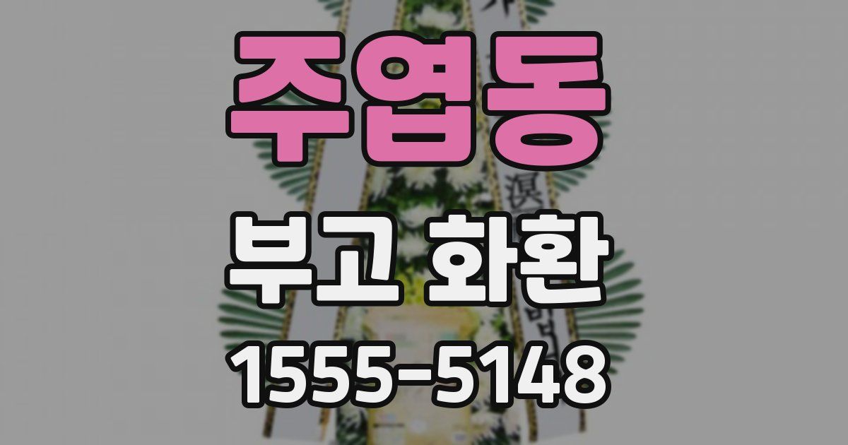 주엽동 부고 화환