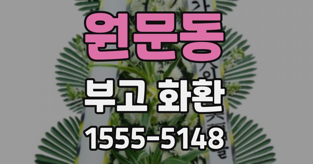 원문동 부고 화환