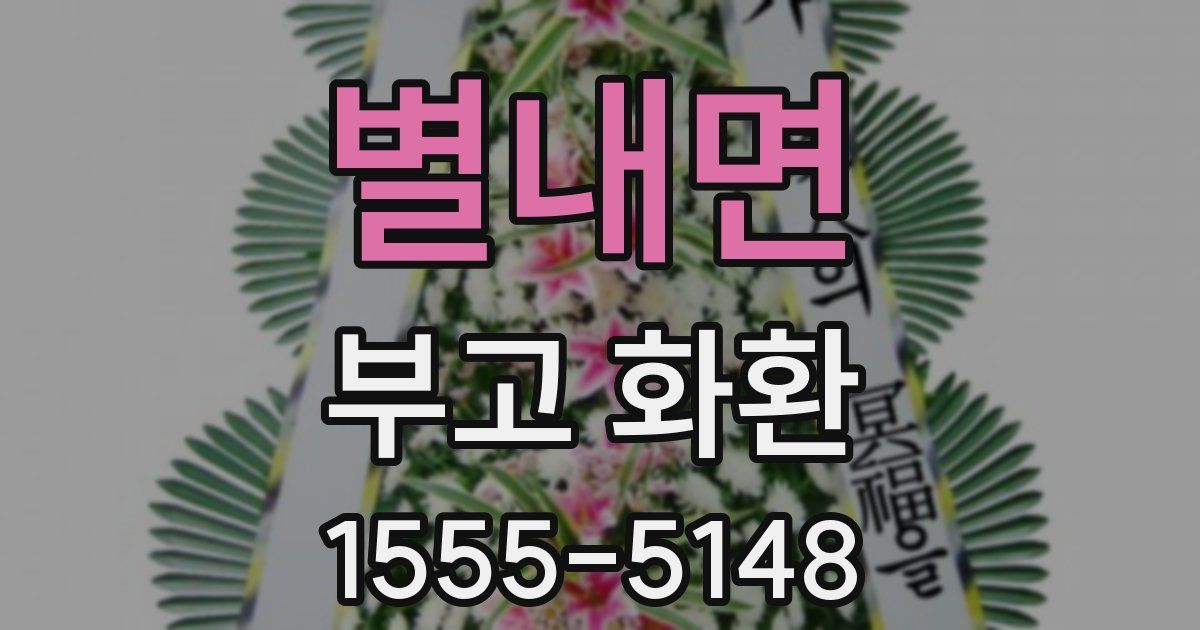 별내면 부고 화환