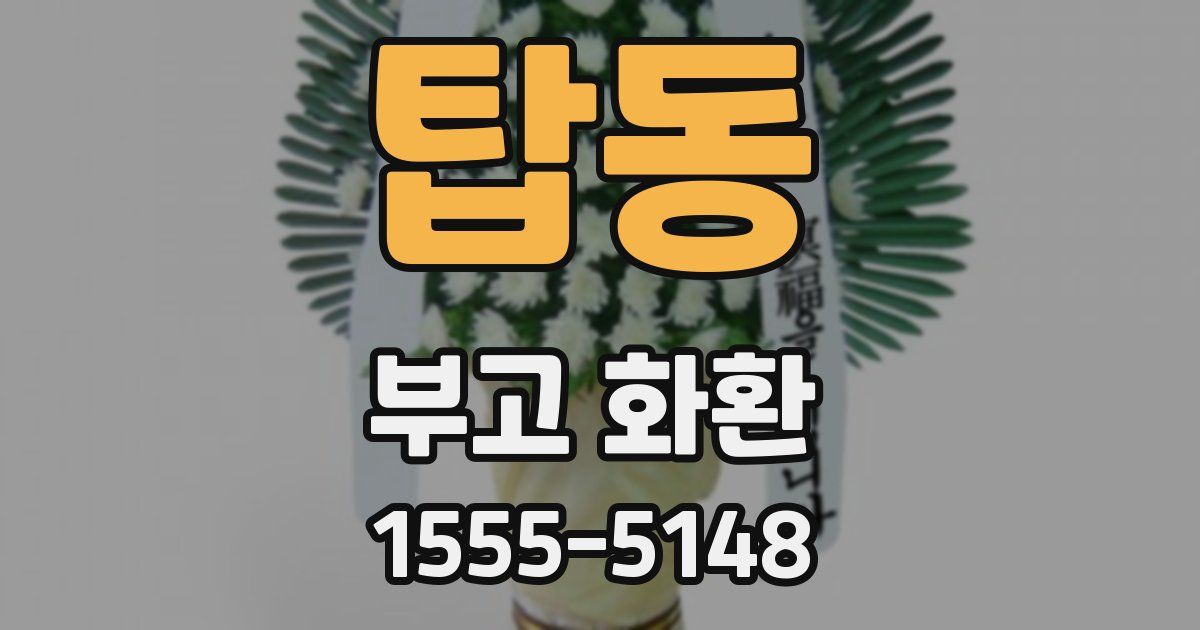 탑동 부고 화환
