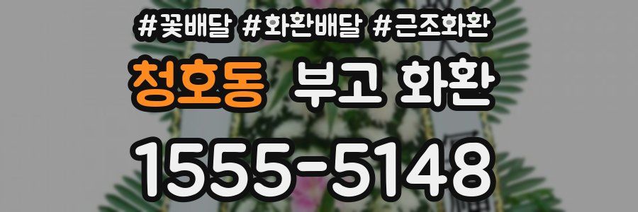 청호동 부고 화환