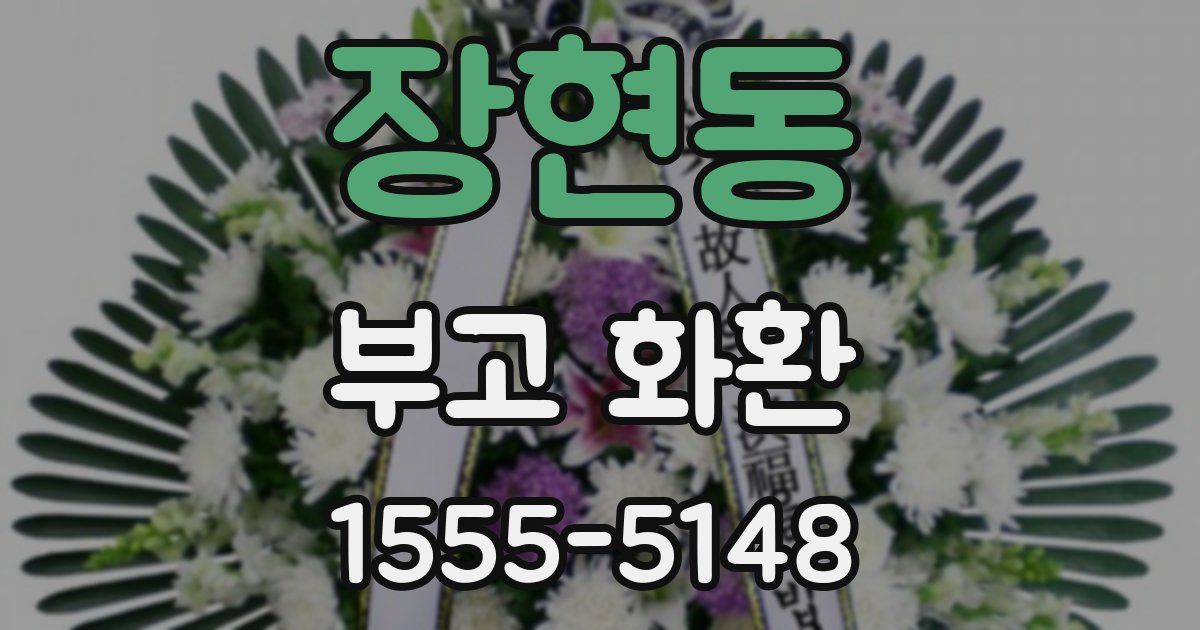 장현동 부고 화환