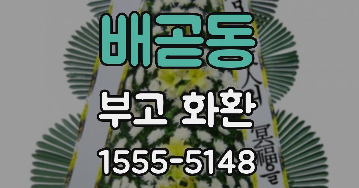 배곧동 부고 화환