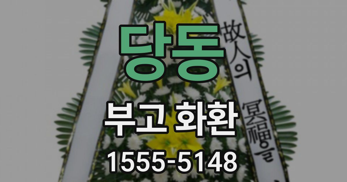 당동 부고 화환