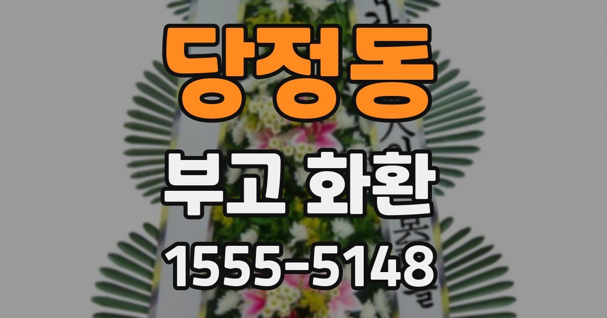 당정동 부고 화환