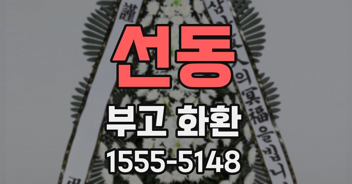 선동 부고 화환