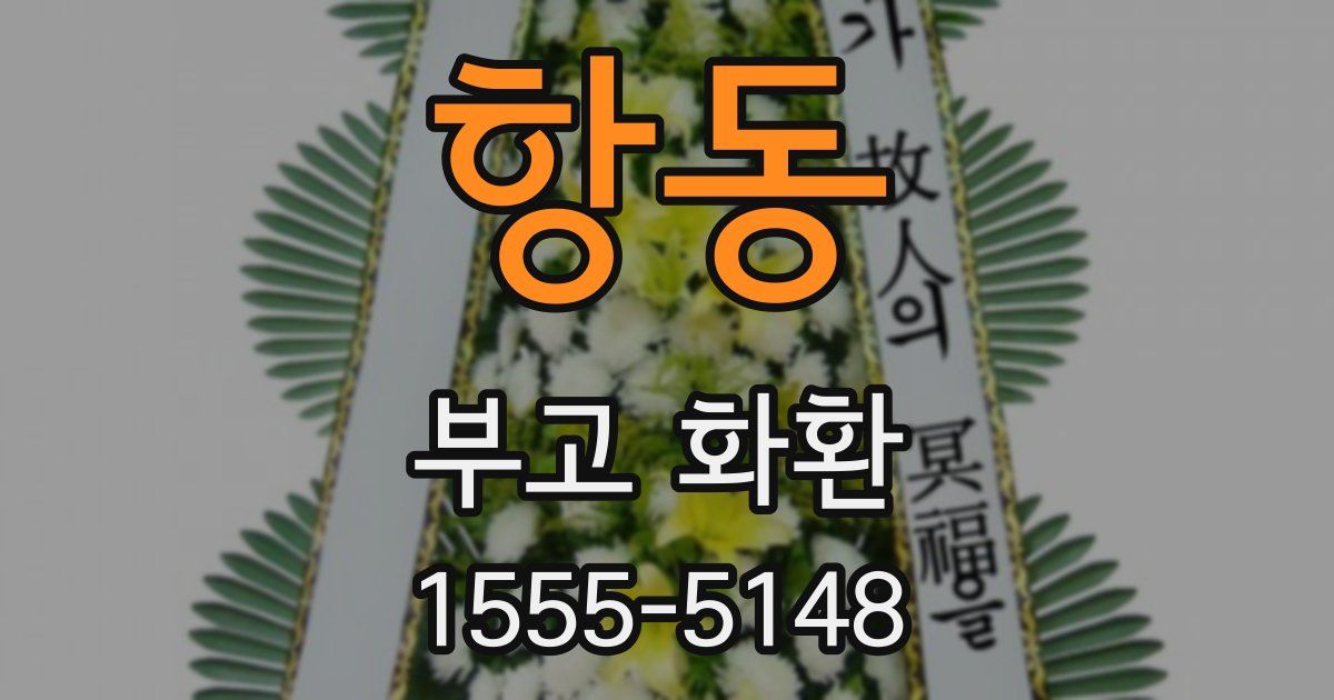 항동 부고 화환