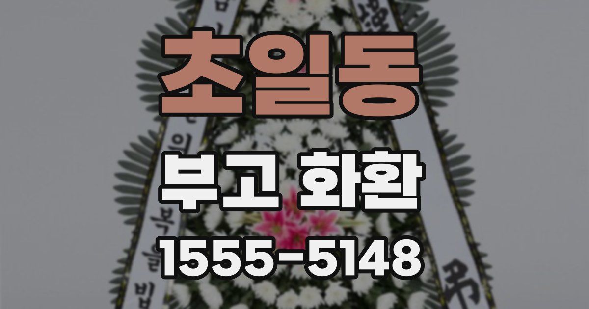 초일동 부고 화환