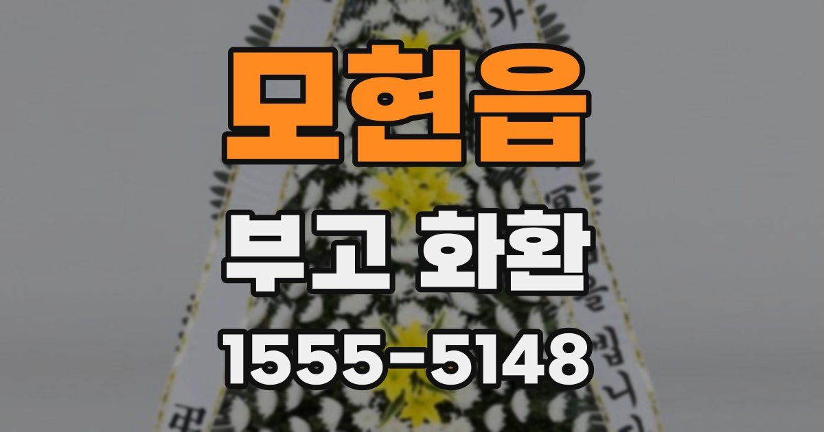 모현읍 부고 화환
