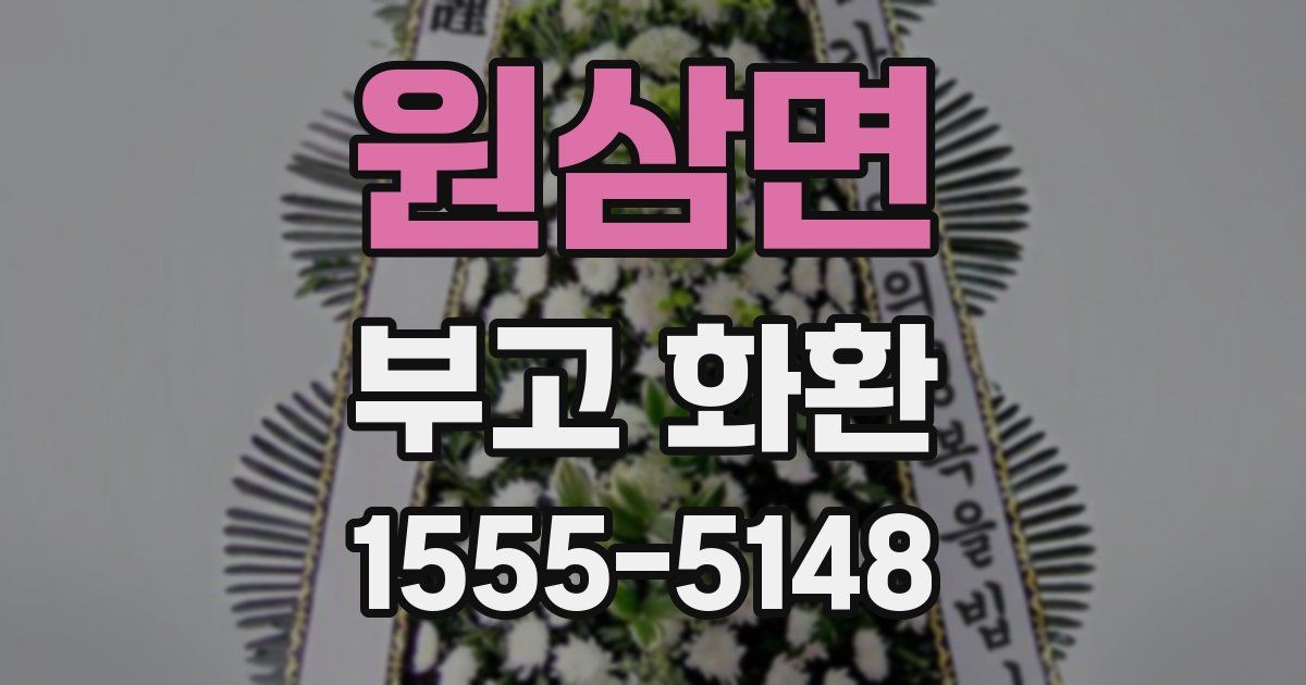 원삼면 부고 화환