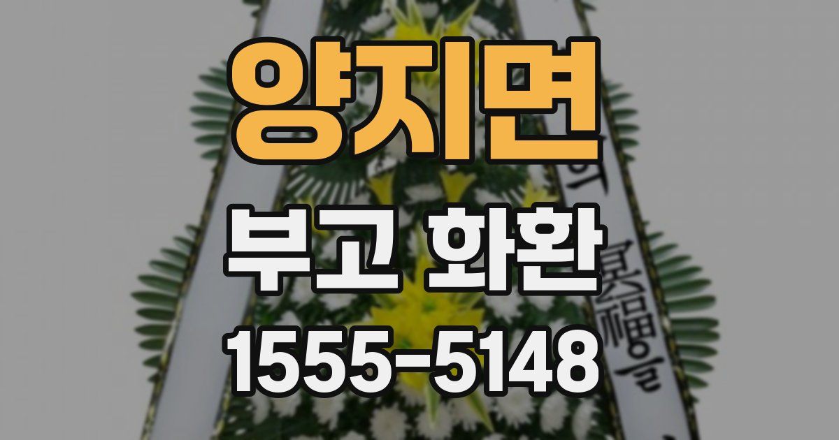 양지면 부고 화환