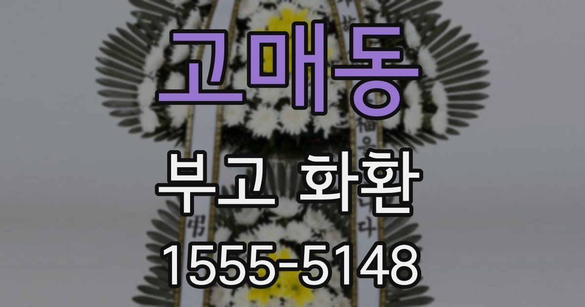 고매동 부고 화환
