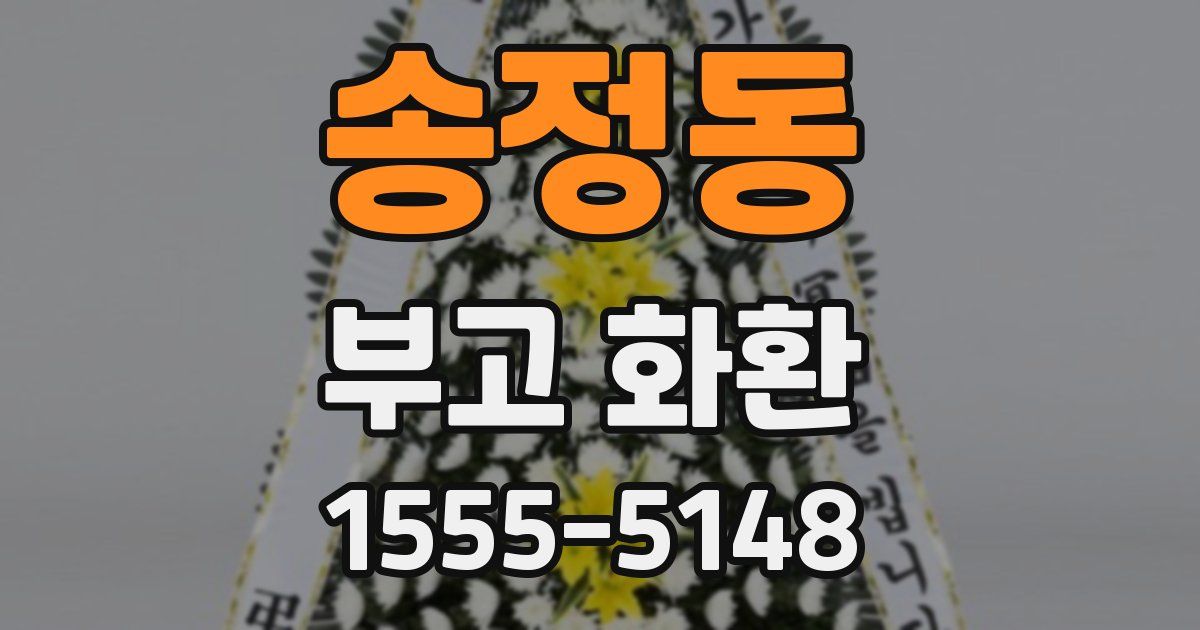 송정동 부고 화환