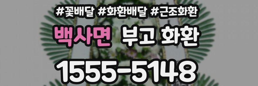 백사면 부고 화환