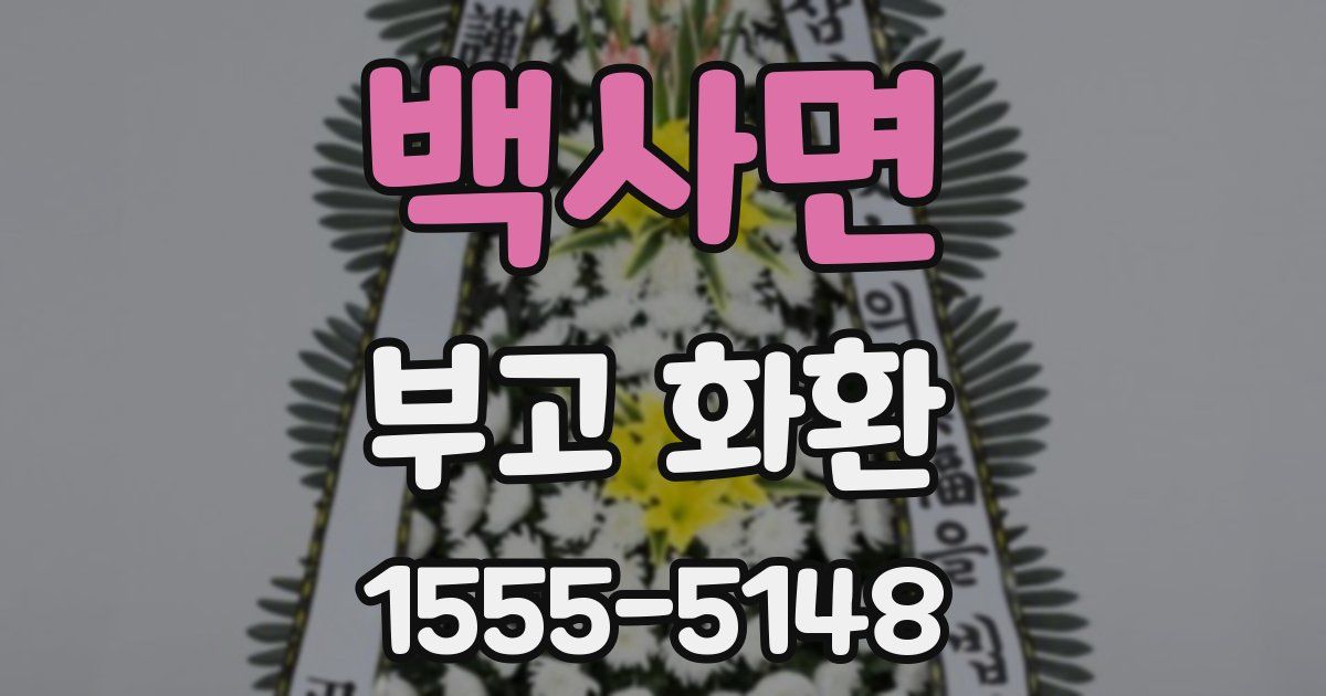 백사면 부고 화환