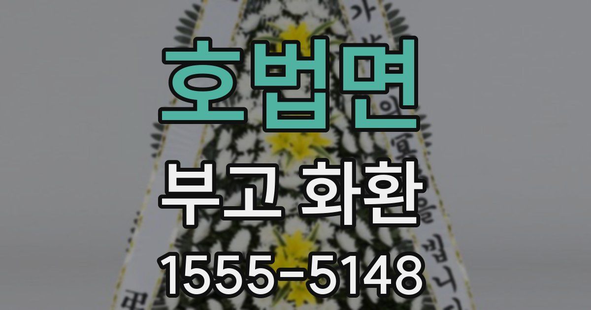 호법면 부고 화환
