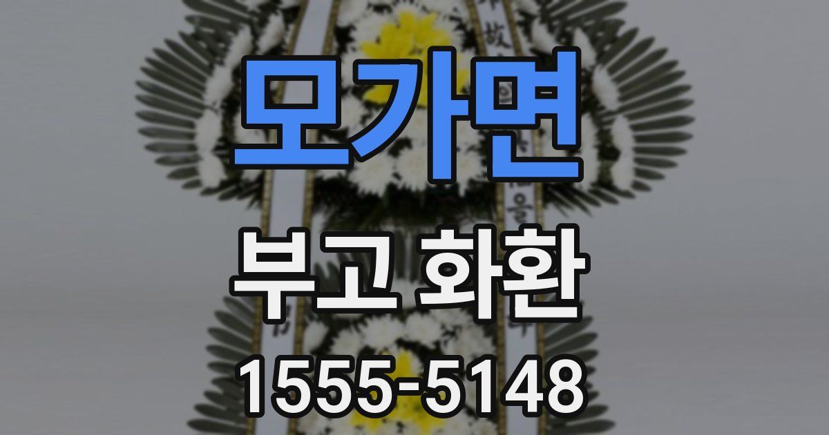 모가면 부고 화환