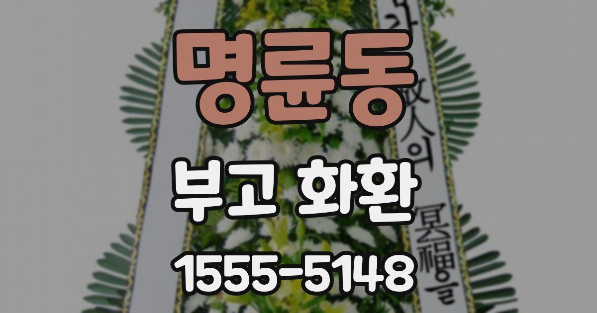 명륜동 부고 화환