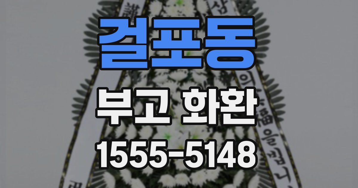 걸포동 부고 화환