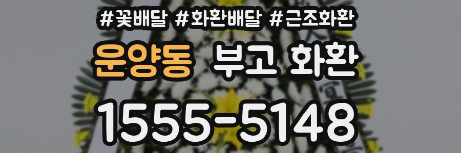 운양동 부고 화환