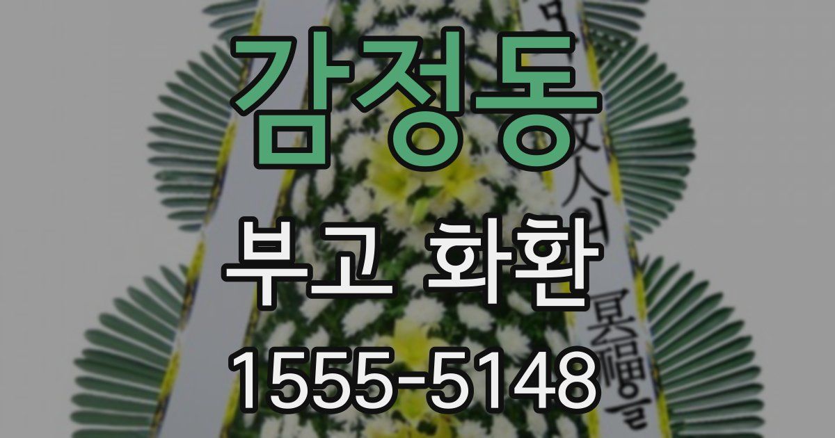 감정동 부고 화환