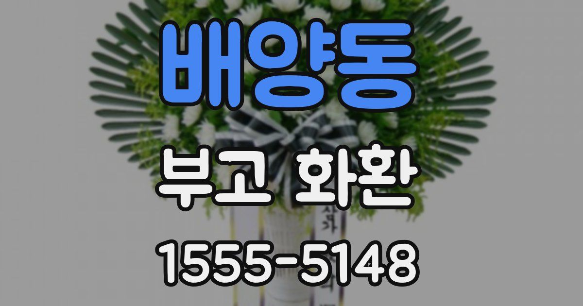 배양동 부고 화환