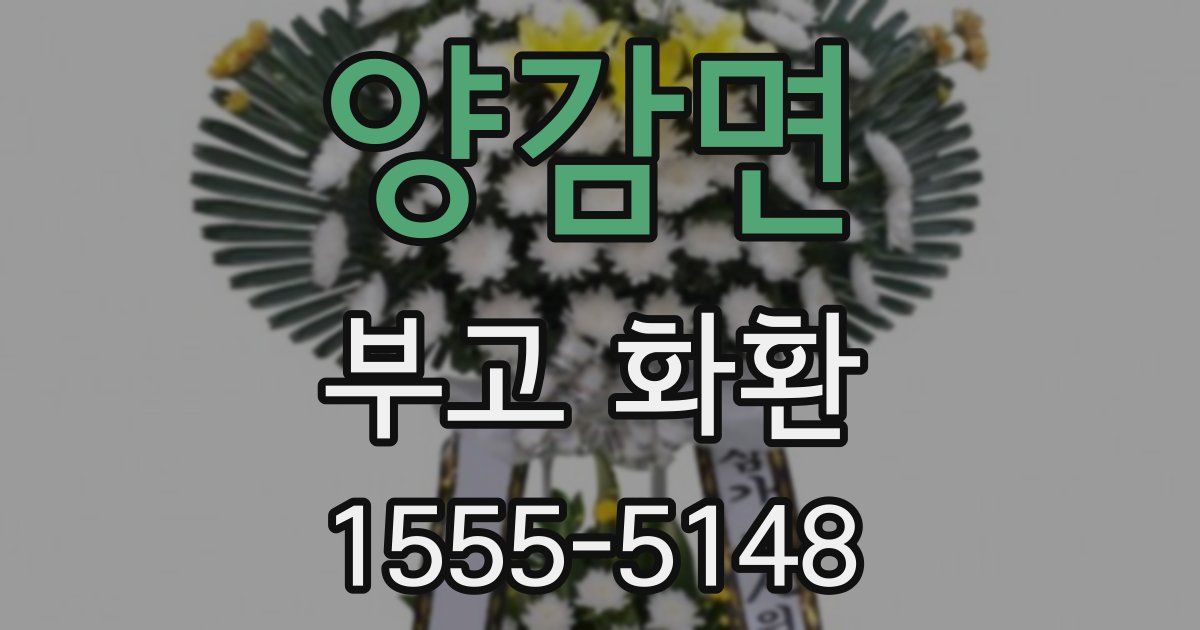 양감면 부고 화환