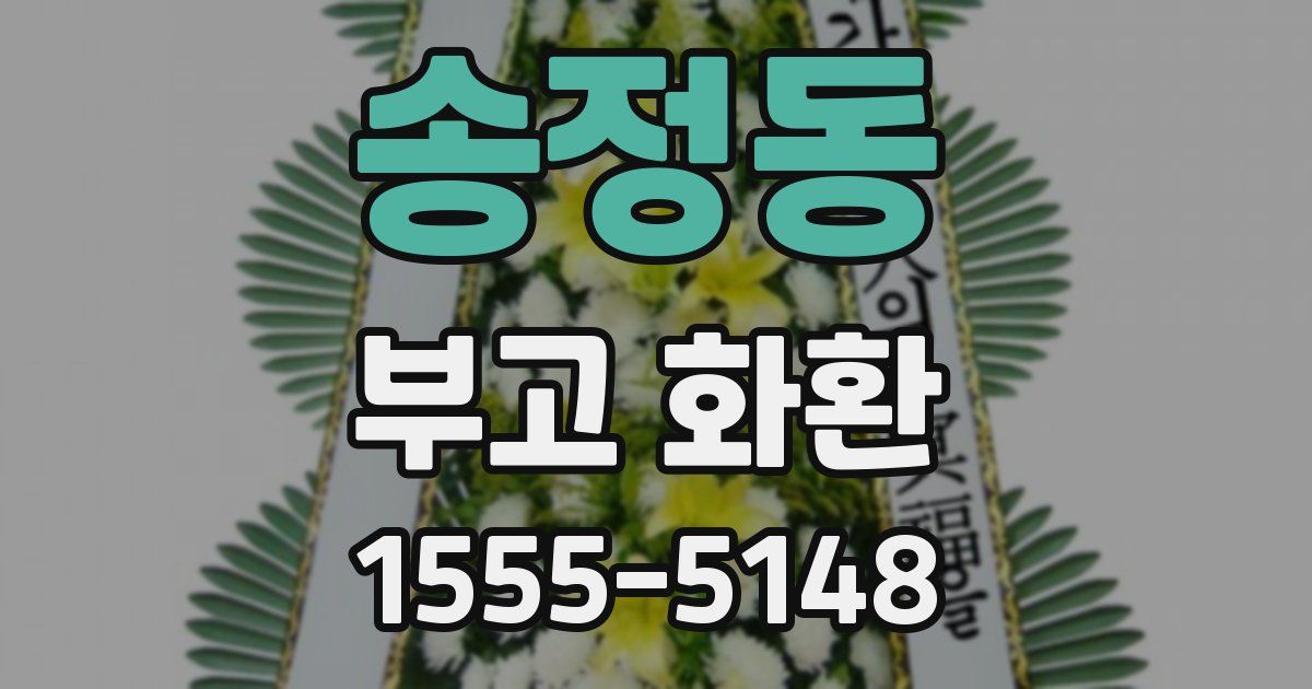 송정동 부고 화환