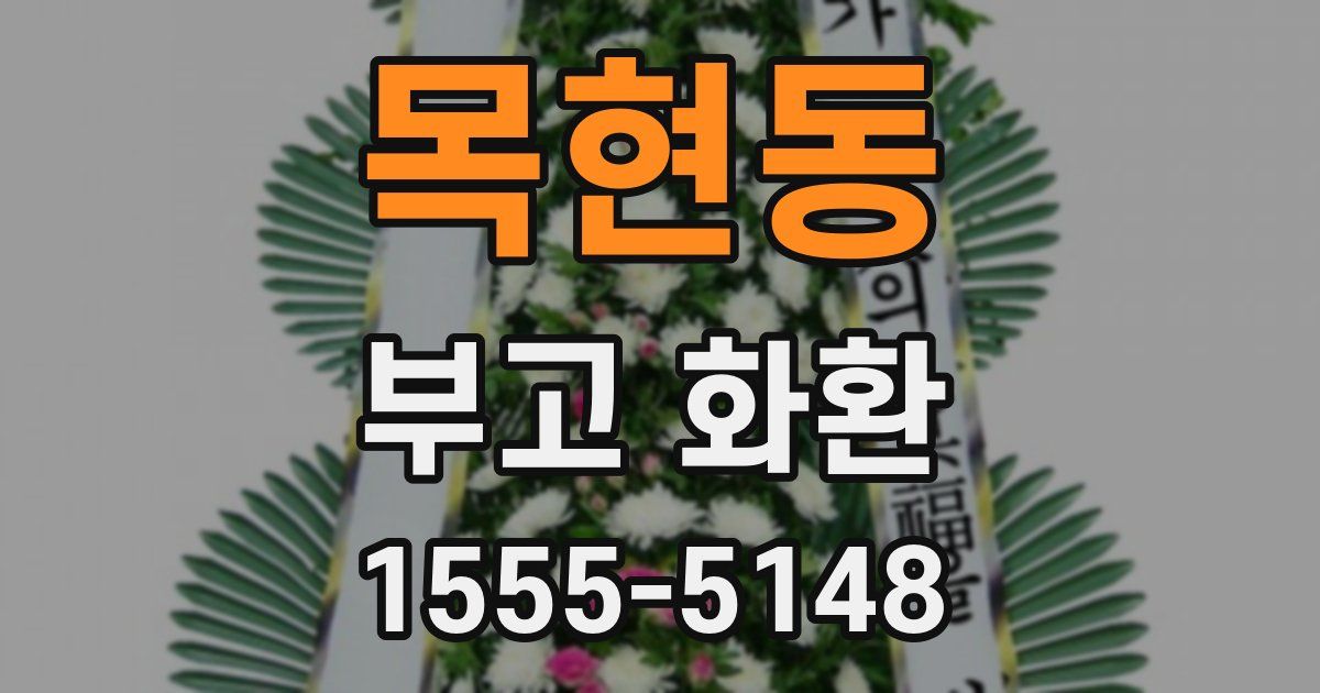 목현동 부고 화환