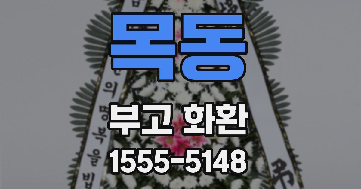 목동 부고 화환