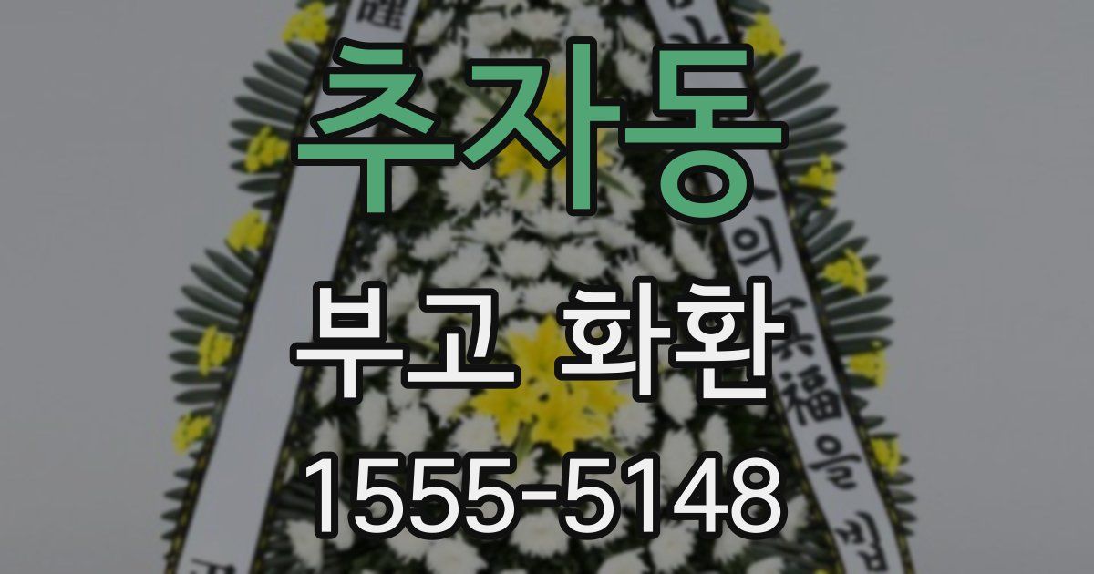 추자동 부고 화환