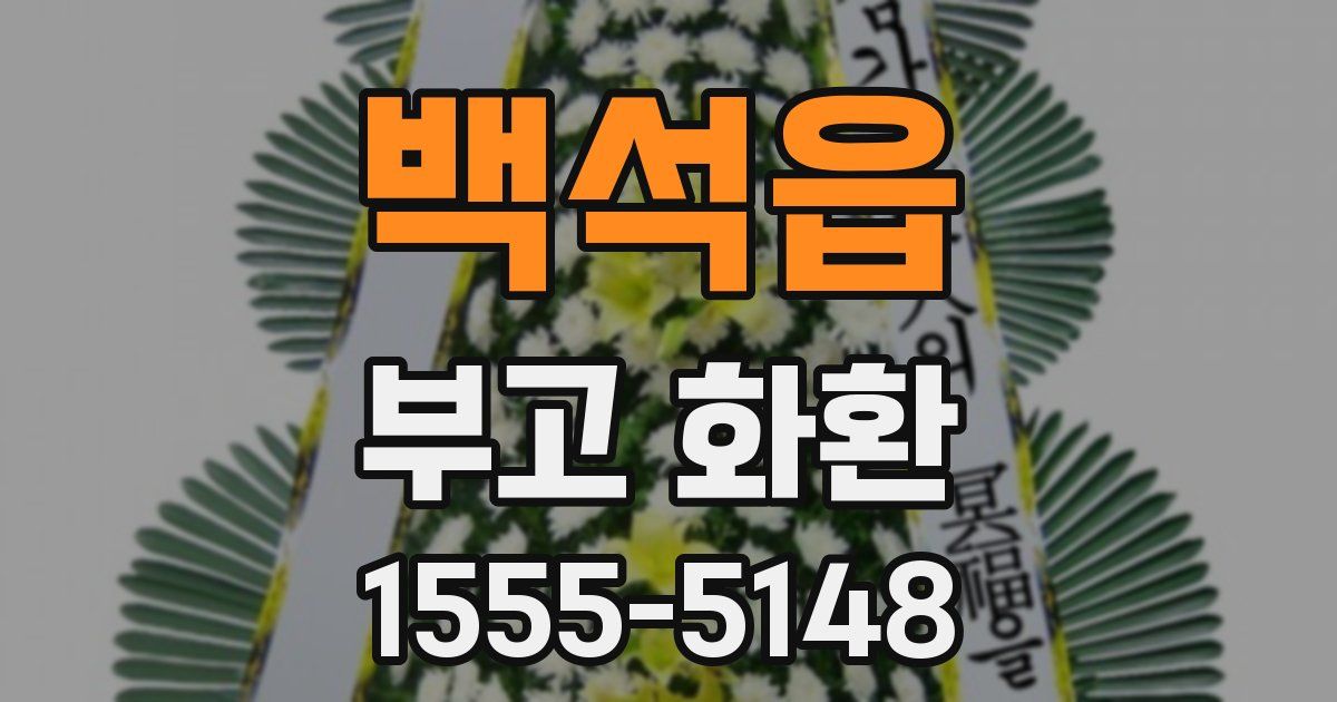 백석읍 부고 화환