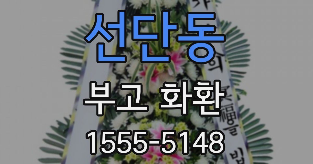 선단동 부고 화환