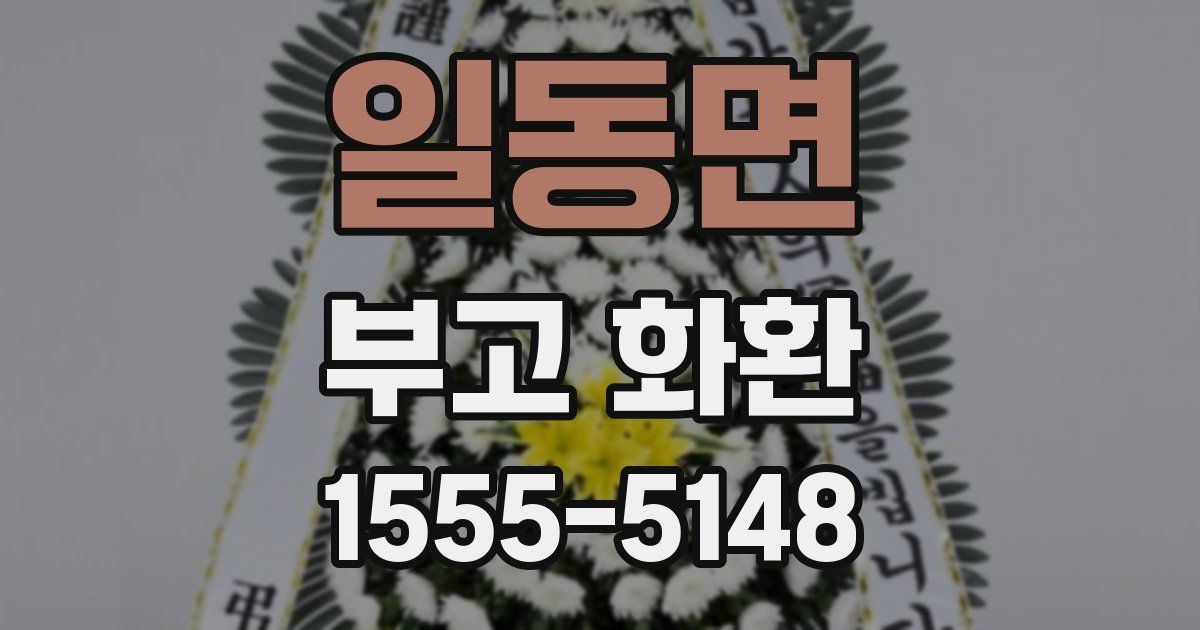 일동면 부고 화환