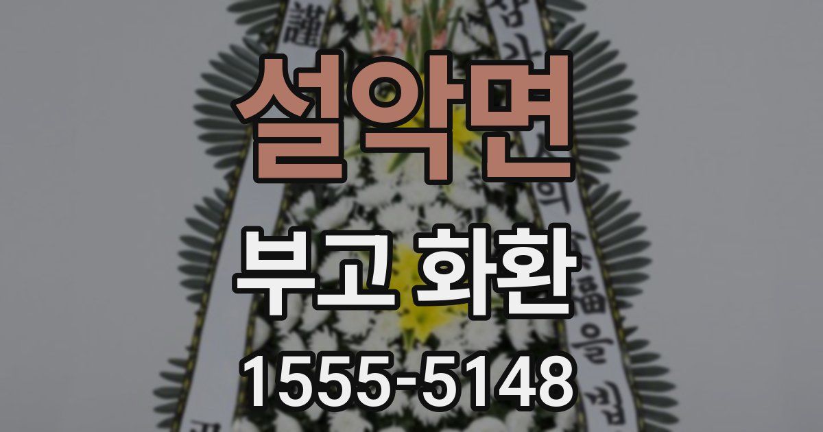 설악면 부고 화환