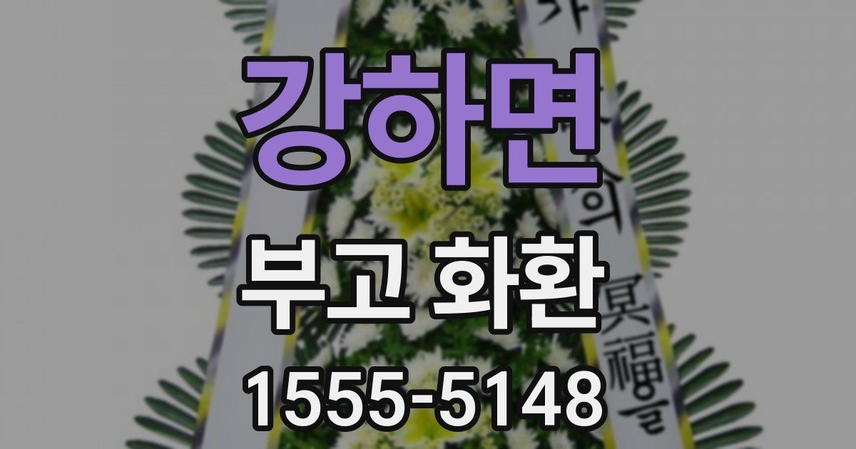 강하면 부고 화환