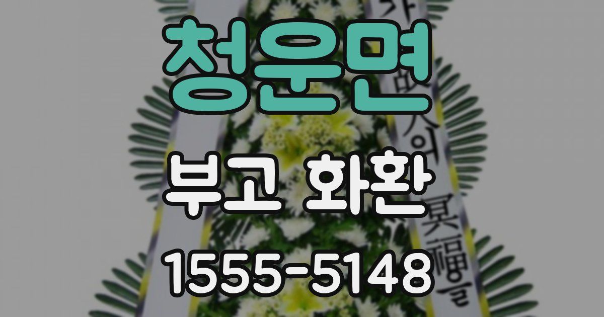 청운면 부고 화환